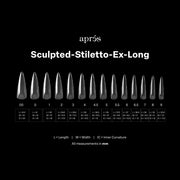 APRES GEL - X® SCULPTED STILETTO EXTRA LONG BOX OF TIPS - PRO (420PCS) OceanNailSupply