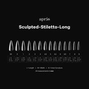 APRES GEL - X® SCULPTED STILETTO LONG BOX OF TIPS - PRO (600PCS) OceanNailSupply