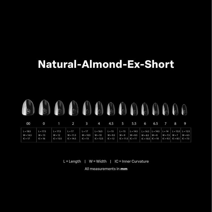 GEL-X® NATURAL ALMOND EXTRA SHORT BOX OF TIPS - OceanNailSupply