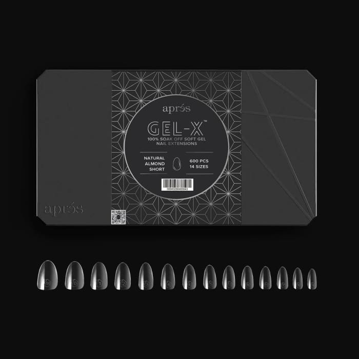 APRÉS GEL-X TIPS - NATURAL ALMOND SHORT [600PCS] [NEW] - OceanNailSupply