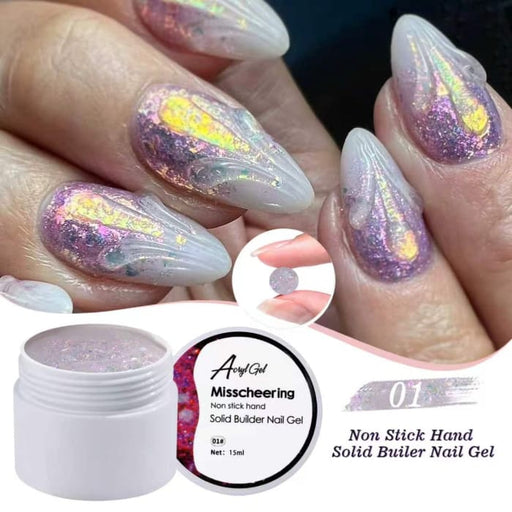 Aurora Crystal Flake 3D Molding Gel – Non-Stick Sculpting Nail Art Gel - OceanNailSupply