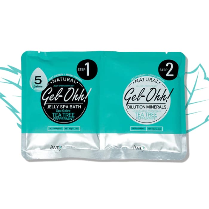 Avry Beauty Gel-Ohh! Jelly Spa bath (2 step) - Tea Tree & Peppermint - OceanNailSupply