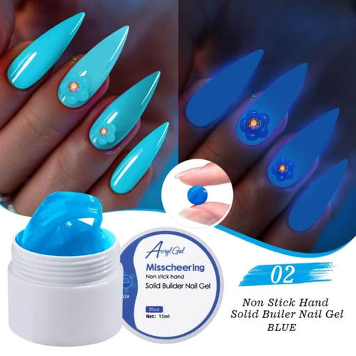 Blue Glow In The Dark 3D Molding Gel – Non-Stick (COMING SOON) - OceanNailSupply