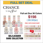 Chance Full Set - Matching Color Gel & Nail Lacquer 0.5oz - Bare Collection 36 Colors - OceanNailSupply