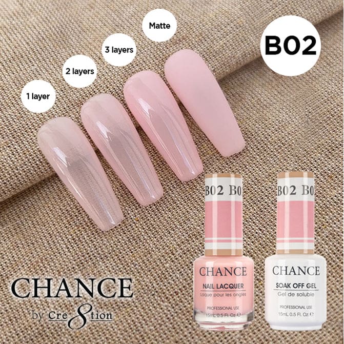 Chance Gel & Nail Lacquer Duo 0.5oz B02 - Bare Collection - OceanNailSupply