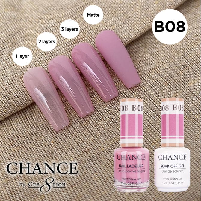 Chance Gel & Nail Lacquer Duo 0.5oz B08 - Bare Collection - OceanNailSupply