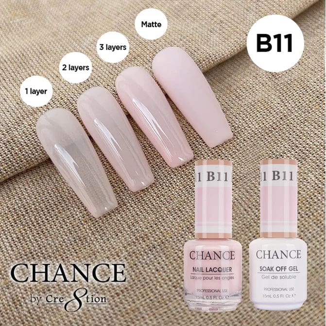 Chance Gel & Nail Lacquer Duo 0.5oz B11 - Bare Collection - OceanNailSupply