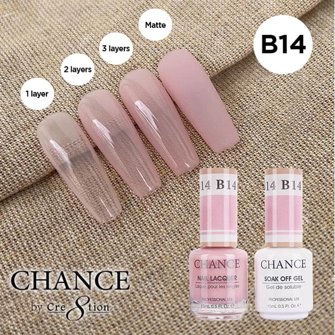 Chance Gel & Nail Lacquer Duo 0.5oz B14 - Bare Collection - OceanNailSupply