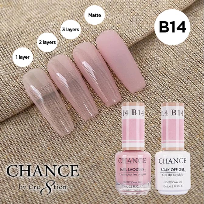 Chance Gel & Nail Lacquer Duo 0.5oz B14 - Bare Collection - OceanNailSupply