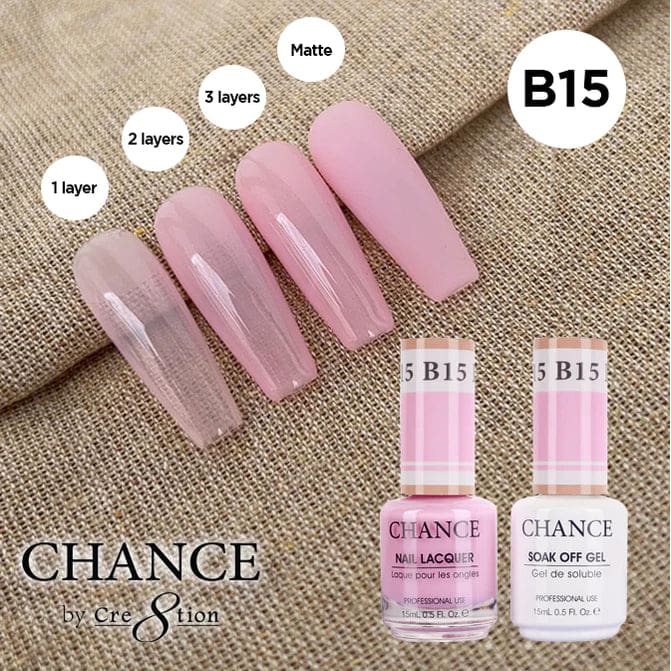 Chance Gel & Nail Lacquer Duo 0.5oz B15 - Bare Collection - OceanNailSupply
