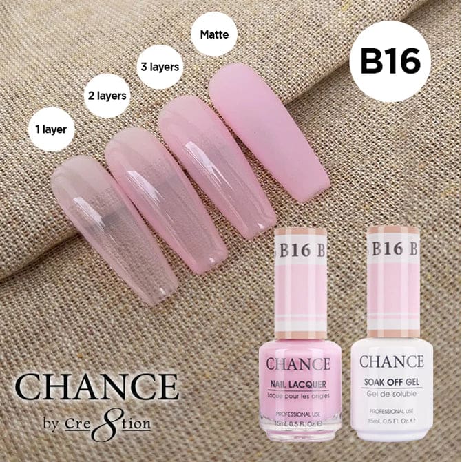 Chance Gel & Nail Lacquer Duo 0.5oz B16 - Bare Collection - OceanNailSupply