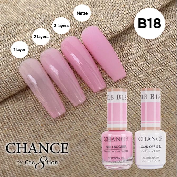 Chance Gel & Nail Lacquer Duo 0.5oz B18 - Bare Collection - OceanNailSupply
