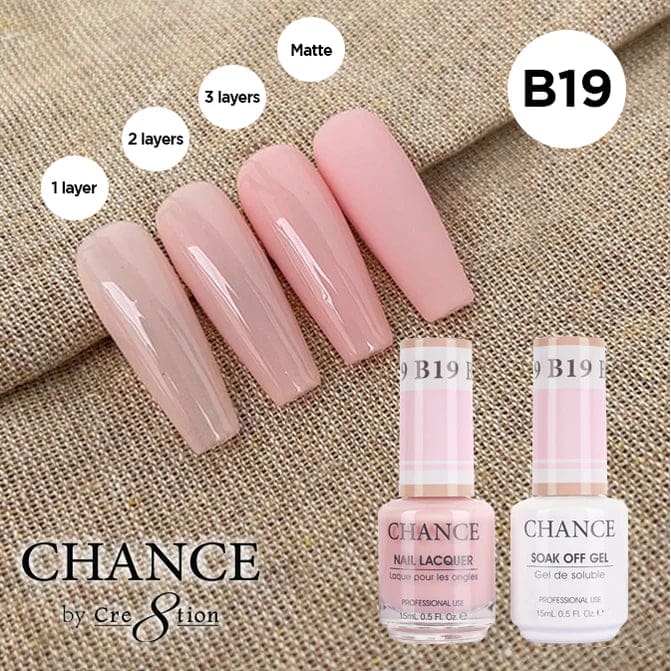 Chance Gel & Nail Lacquer Duo 0.5oz B19 - Bare Collection - OceanNailSupply