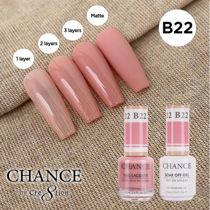 Chance Gel & Nail Lacquer Duo 0.5oz B22 - Bare Collection - OceanNailSupply