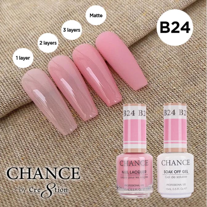 Chance Gel & Nail Lacquer Duo 0.5oz B24 - Bare Collection - OceanNailSupply