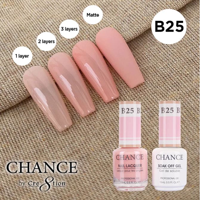 Chance Gel & Nail Lacquer Duo 0.5oz B25 - Bare Collection - OceanNailSupply