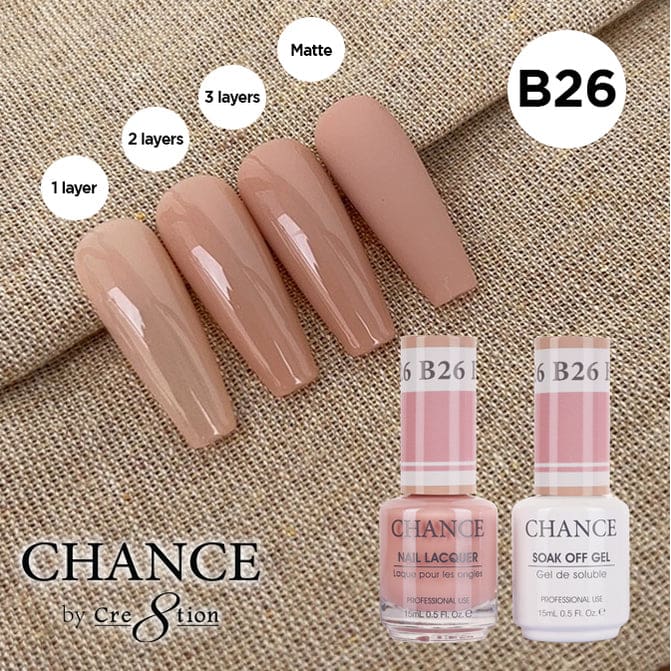 Chance Gel & Nail Lacquer Duo 0.5oz B26 - Bare Collection - OceanNailSupply