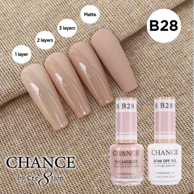 Chance Gel & Nail Lacquer Duo 0.5oz B28 - Bare Collection - OceanNailSupply