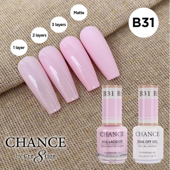 Chance Gel & Nail Lacquer Duo 0.5oz B31 - Bare Collection - OceanNailSupply