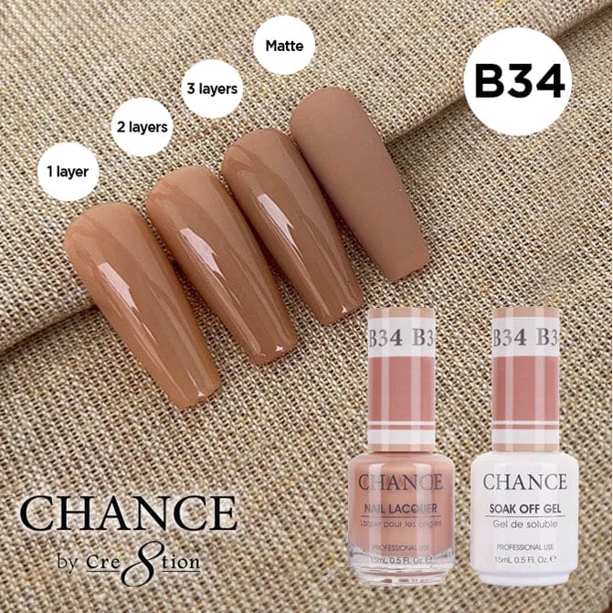 Chance Gel & Nail Lacquer Duo 0.5oz B34 - Bare Collection - OceanNailSupply