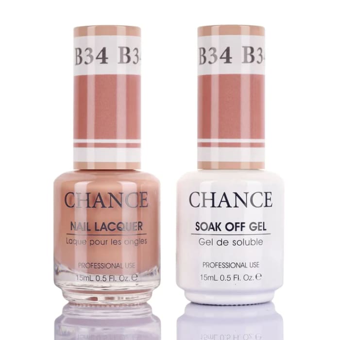 Chance Gel & Nail Lacquer Duo 0.5oz B34 - Bare Collection - OceanNailSupply