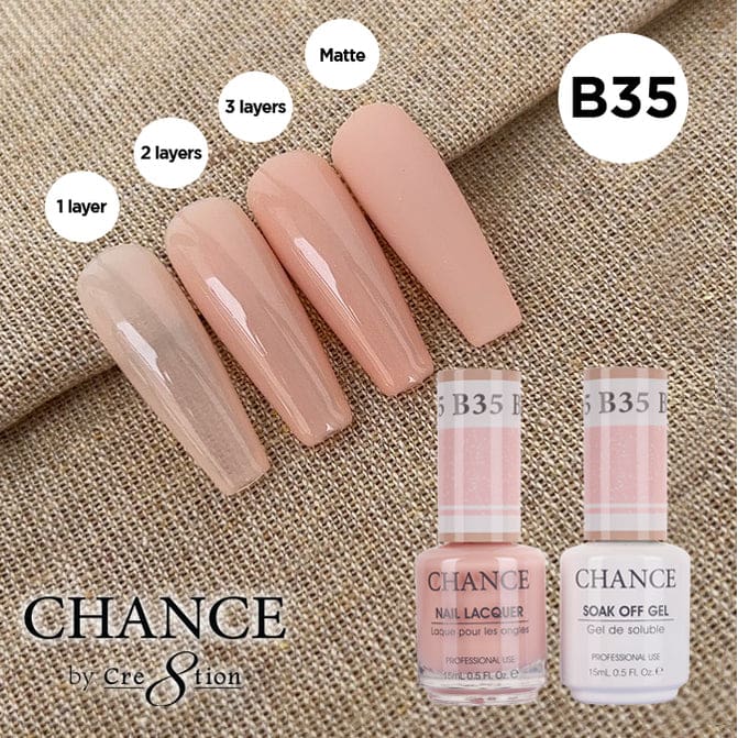 Chance Gel & Nail Lacquer Duo 0.5oz B35 - Bare Collection - OceanNailSupply