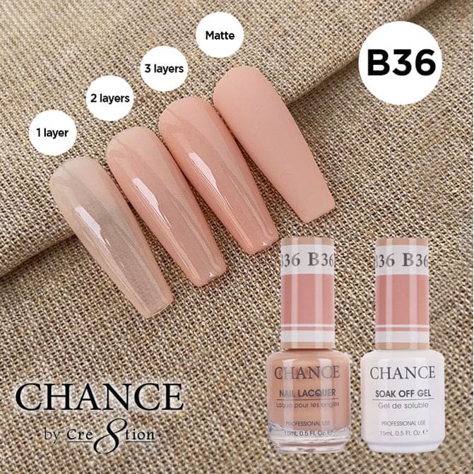 Chance Gel & Nail Lacquer Duo 0.5oz B36 - Bare Collection - OceanNailSupply