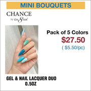 Chance Gel & Nail Lacquer Duo 0.5oz - Set of 5 colors (090- 097- 101- 091- 088) - OceanNailSupply