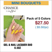 Chance Gel & Nail Lacquer Duo 0.5oz - Set of 5 colors (163- 355- 359- 167- 360) - OceanNailSupply