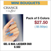 Chance Gel & Nail Lacquer Duo 0.5oz - Set of 5 colors (204-203-202-201-200) - OceanNailSupply