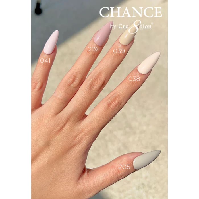 Chance Gel & Nail Lacquer Duo 0.5oz - Set of 5 colors (205-038-039-219-041) - OceanNailSupply