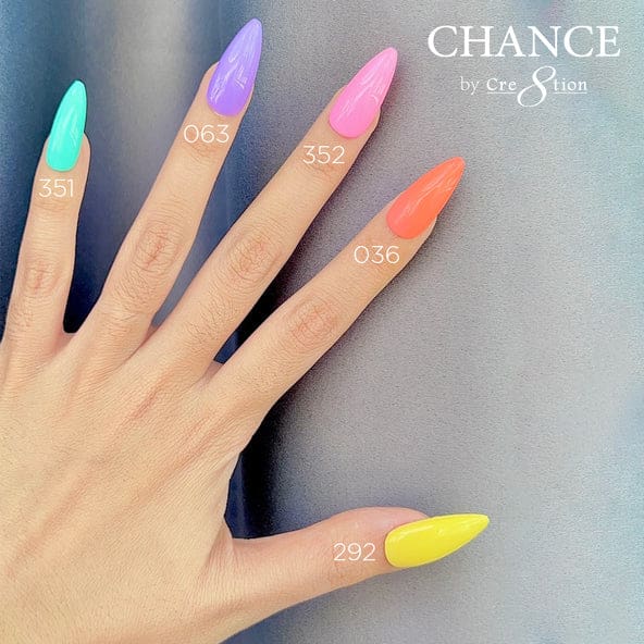 Chance Gel & Nail Lacquer Duo 0.5oz - Set of 5 colors (292- 036- 352- 063- 351) - OceanNailSupply