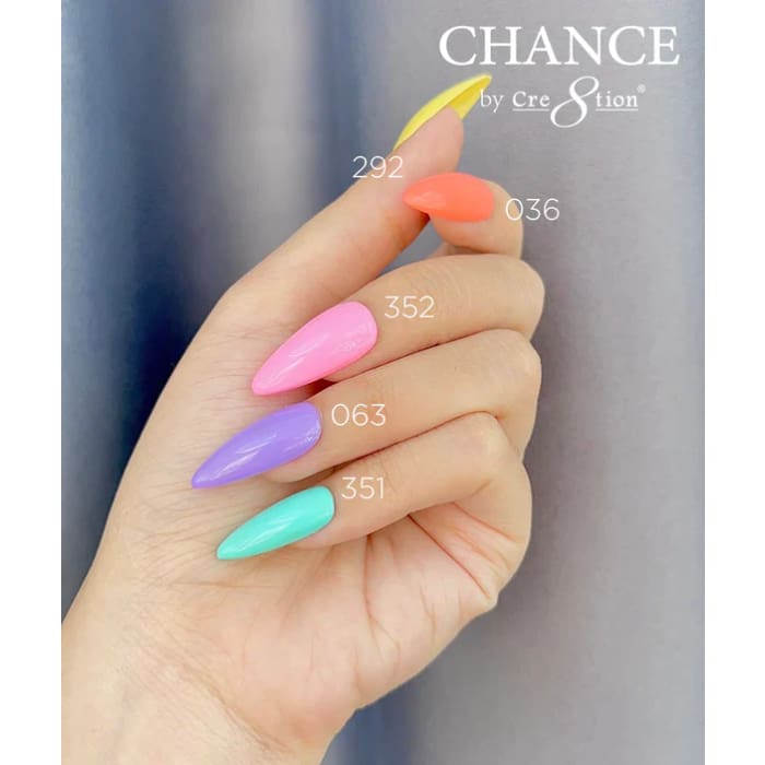Chance Gel & Nail Lacquer Duo 0.5oz - Set of 5 colors (292- 036- 352- 063- 351) - OceanNailSupply