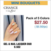 Chance Gel & Nail Lacquer Duo 0.5oz - Set of 5 colors (297- 346- 300- 299- 298) - OceanNailSupply