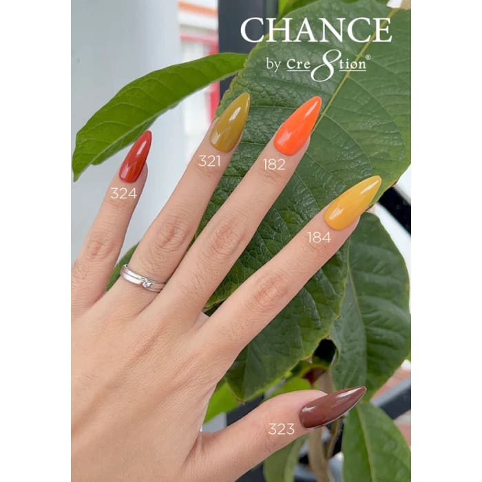 Chance Gel & Nail Lacquer Duo 0.5oz - Set of 5 colors (323- 184- 182- 321- 324) - OceanNailSupply