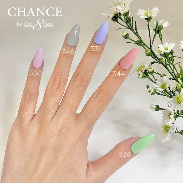 Chance Gel & Nail Lacquer Duo 0.5oz - Set of 5 colors (334- 344- 331- 346- 330) OceanNailSupply