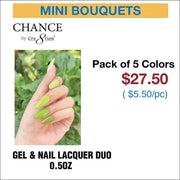 Chance Gel & Nail Lacquer Duo 0.5oz - Set of 5 colors (340- 296- 358- 080- 079) - OceanNailSupply
