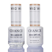 Chance Gel & Nail Lacquer Duo 0.5oz W02 - Shade of White Collection - OceanNailSupply