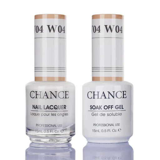 Chance Gel & Nail Lacquer Duo 0.5oz W04 - Shade of White Collection - OceanNailSupply