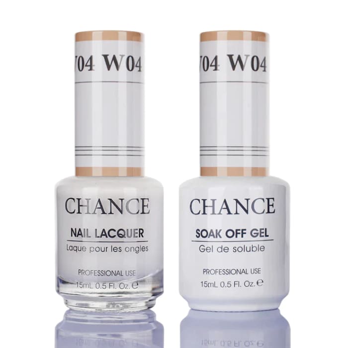 Chance Gel & Nail Lacquer Duo 0.5oz W04 - Shade of White Collection - OceanNailSupply