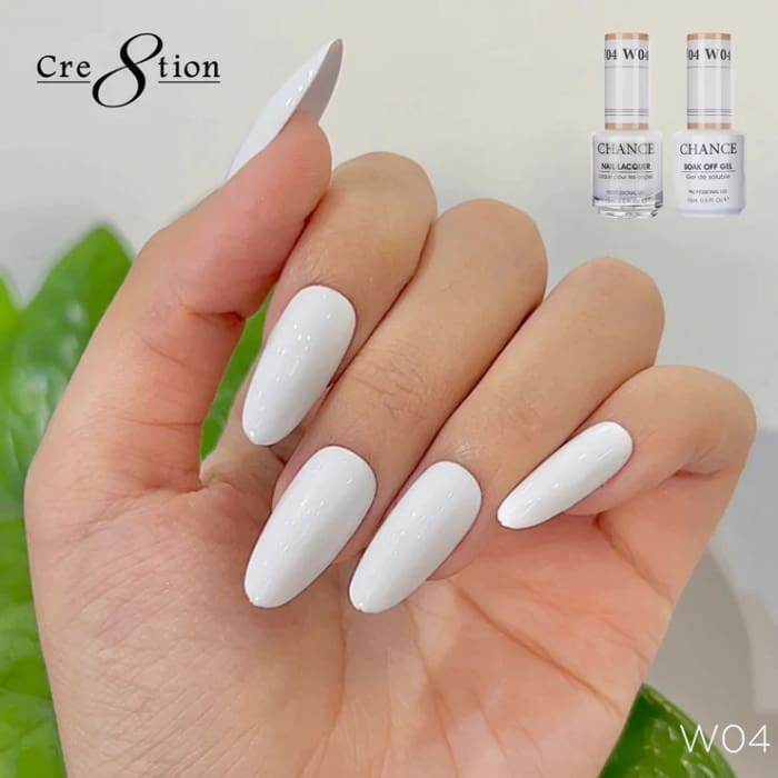 Chance Gel & Nail Lacquer Duo 0.5oz W04 - Shade of White Collection - OceanNailSupply