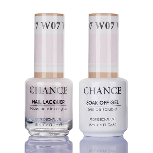 Chance Gel & Nail Lacquer Duo 0.5oz W07 - Shade of White Collection - OceanNailSupply