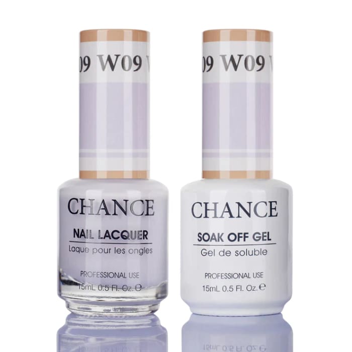 Chance Gel & Nail Lacquer Duo 0.5oz W09 - Shade of White Collection - OceanNailSupply