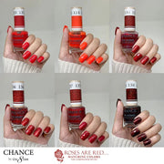 Chance Matching Color Gel & Nail Lacquer 0.5oz - 36 Colors #109 - #144 - Roses Are Red... Collection w/ 2 set Color Chart - OceanNailSupply