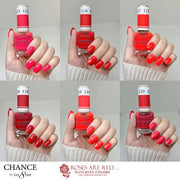 Chance Matching Color Gel & Nail Lacquer 0.5oz - 36 Colors #109 - #144 - Roses Are Red... Collection w/ 2 set Color Chart - OceanNailSupply