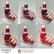 Chance Matching Color Gel & Nail Lacquer 0.5oz - 36 Colors #109 - #144 - Roses Are Red... Collection w/ 2 set Color Chart - OceanNailSupply