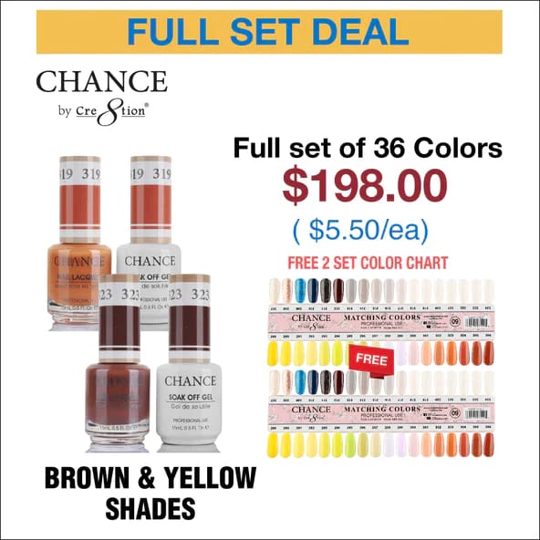 Chance Matching Color Gel & Nail Lacquer 0.5oz - 36 Colors #289 - #324 ...