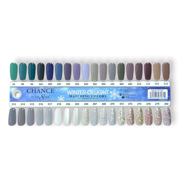 Chance Matching Color Gel & Nail Lacquer 0.5oz - 36 Colors #97 - #280 - Winter Delight Collection w/ 2 set Color Chart - OceanNailSupply