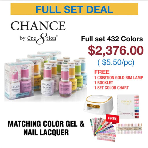 Chance Matching Color Gel & Nail Lacquer 0.5oz - Full Set 432 colors w/free gifts* - OceanNailSupply