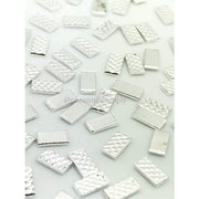 Charms - Small Texture Bar Silver - OceanNailSupply